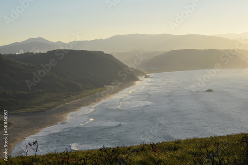 vista de la playa de Bayas en Castrillon, Asturias, España photo