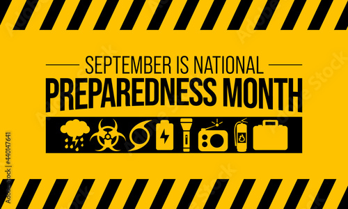 National Preparedness month (NPM) is observed every year in September,  to promote family and community disaster planning now and throughout the year. vector illustration
