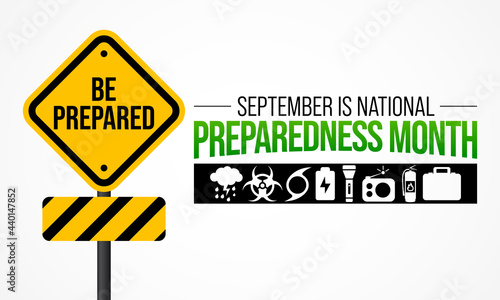 National Preparedness month (NPM) is observed every year in September,  to promote family and community disaster planning now and throughout the year. vector illustration