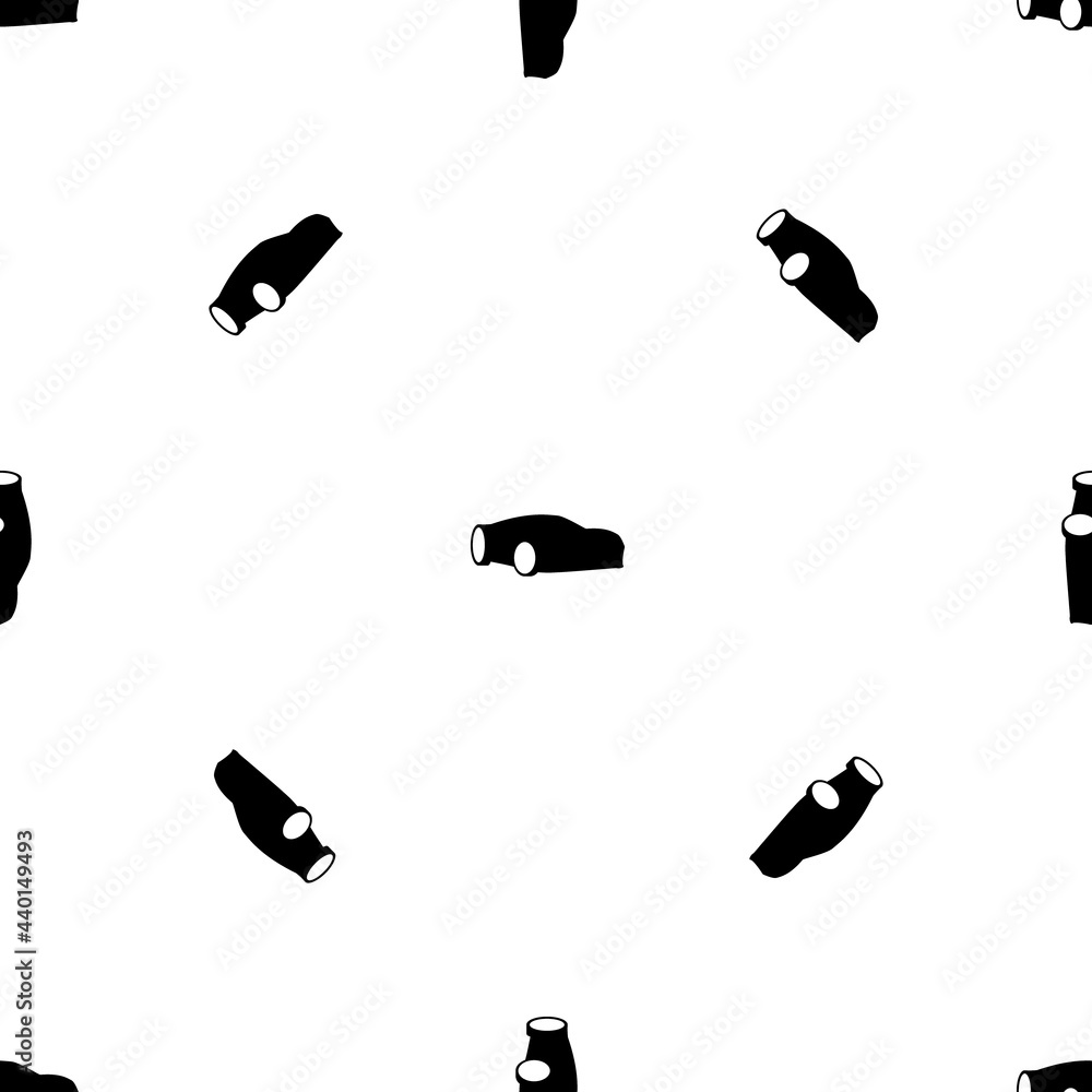 Seamless pattern of repeated black sport car symbols. Elements are evenly spaced and some are rotated. Vector illustration on white background Seamless pattern of repeated black sport car symbols. Elements are evenly spaced and some are rotated. Vector illustration on white background