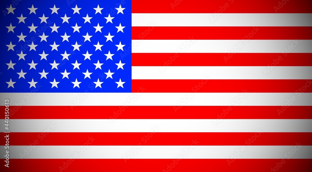 Fototapeta premium USA Flag. Art illustration