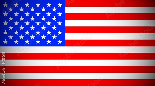 USA Flag. Art illustration