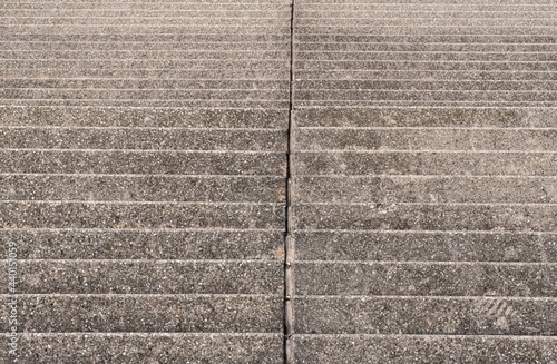 large concrete stairs in an outdoor park area in Vienna close up with geometric pattern