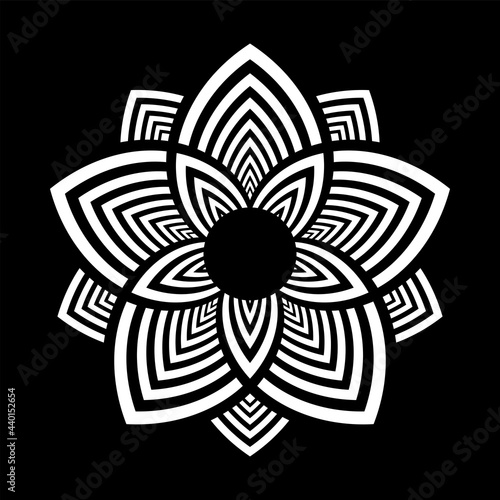 Abstract flower patten. Decorative design element.