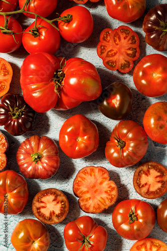 Fresh red tomatoes photo