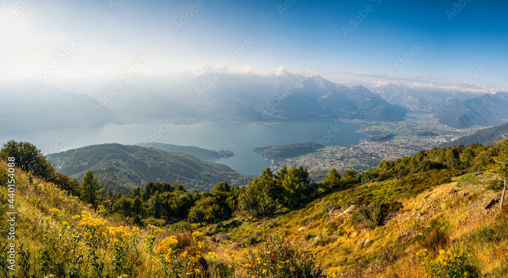Italy, Lombardy, Panoramic view from summit of Monte Legnoncino on Lake Como Italy, Lombardy, Panoramic view from summit of Monte Legnoncino on Lake Como