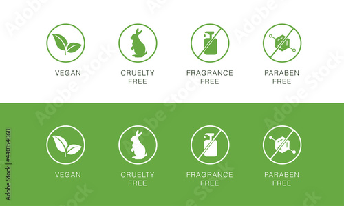 Pack of cruelty free icon illustration Free Vector 