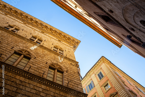 Italy, Tuscany, Siena, Low angle view of Palazzo Piccolomini photo