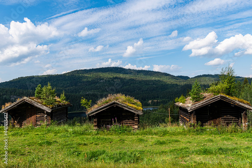 Traditional wooden farmhouses of Vest-Telemark Museum photo