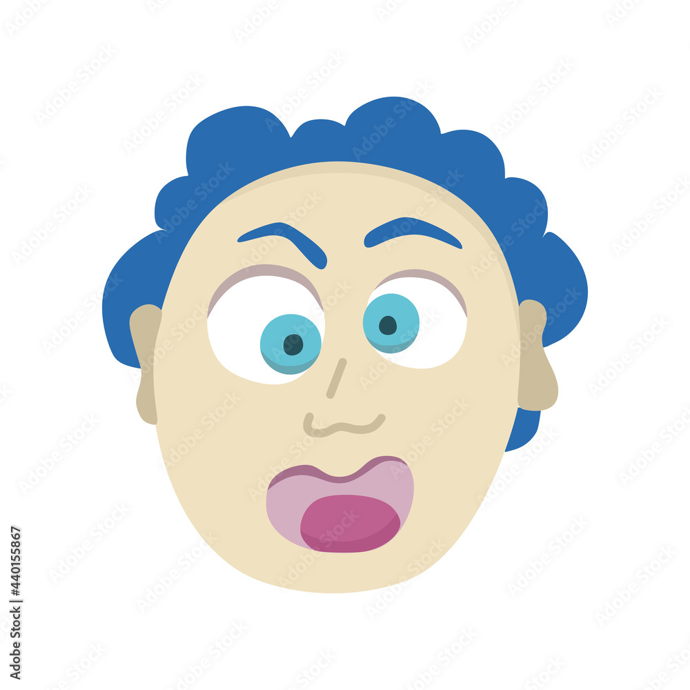 The face of a man's man in stress and panic. For posters, websites, mobile apps, magazines, and souvenir printing. The face of a man's man in stress and panic. For posters, websites, mobile apps, magazines, and souvenir printing.