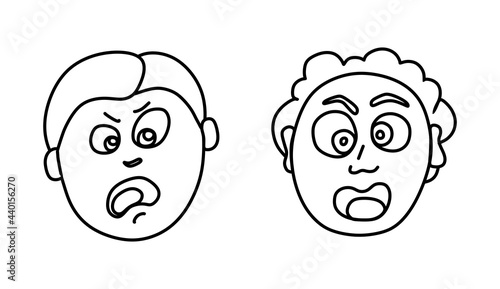 The face of a man's man in stress and panic. For posters, websites, mobile apps, magazines, and souvenir printing.