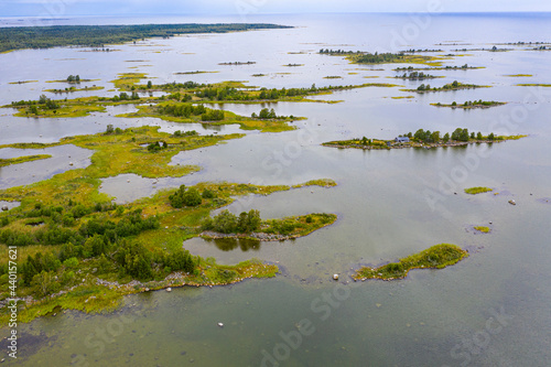 Finland, Aerial view of Kvarken Archipelago