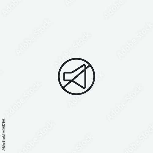 Mute vector icon illustration sign