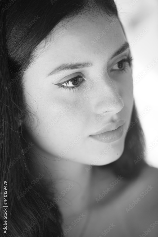 Portrait of a girl tattooed with hindu henna Portrait of a girl tattooed with hindu henna