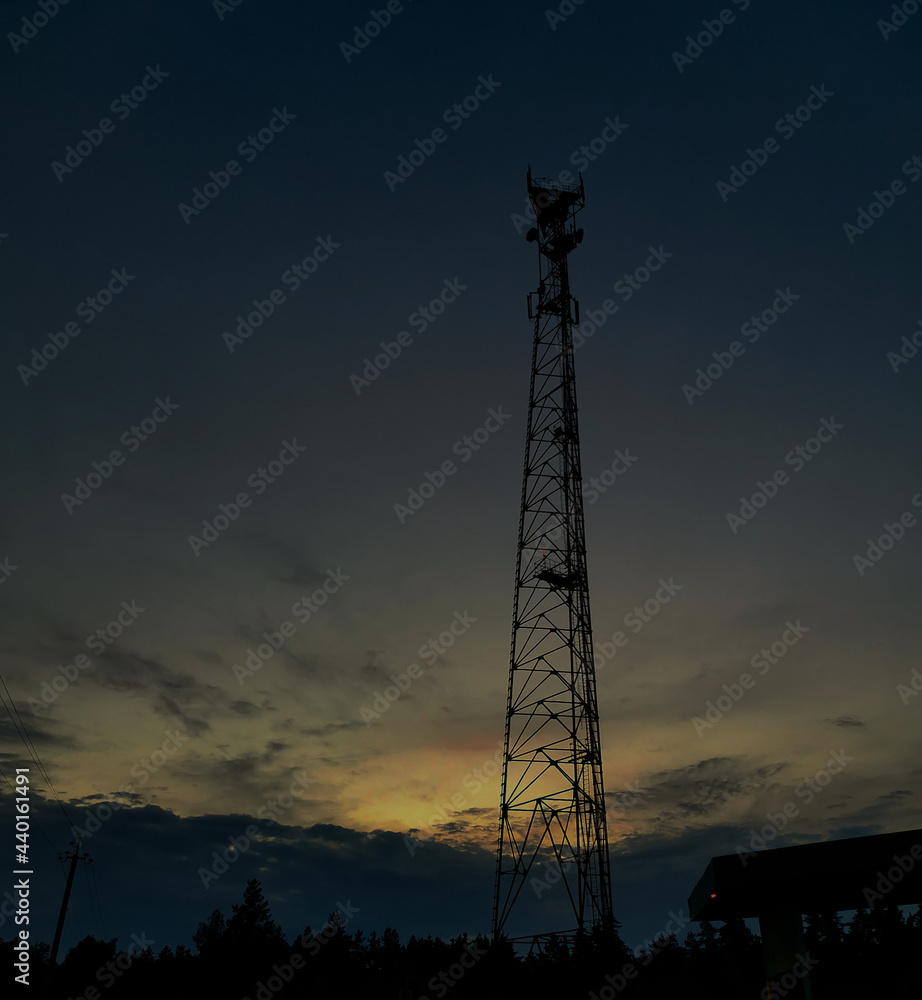 Fototapeta premium tower at sunset