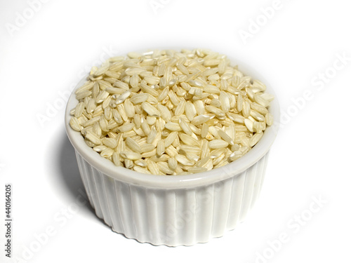 rice in a bowl isolated