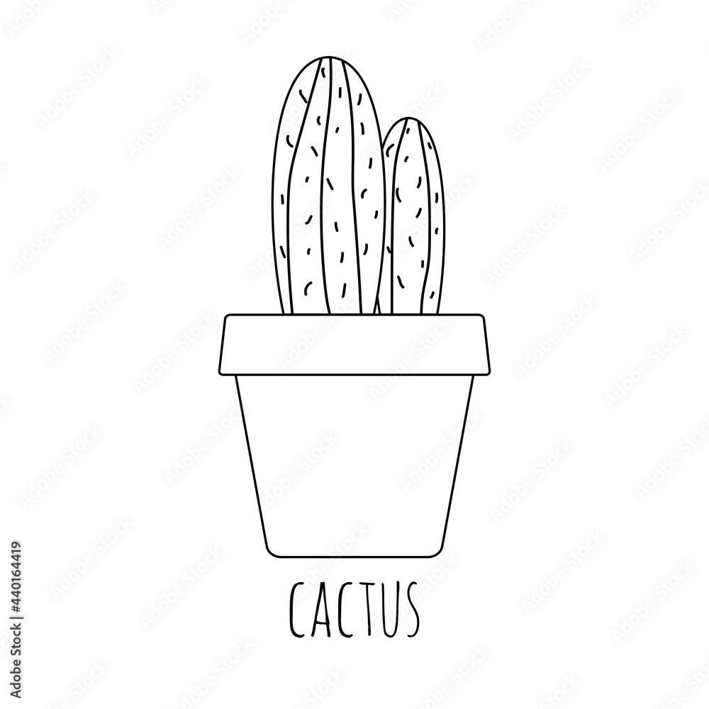 Cute little cactus icon. Vector illustration Cute little cactus icon. Vector illustration