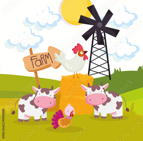 cute farm animals cartoon
