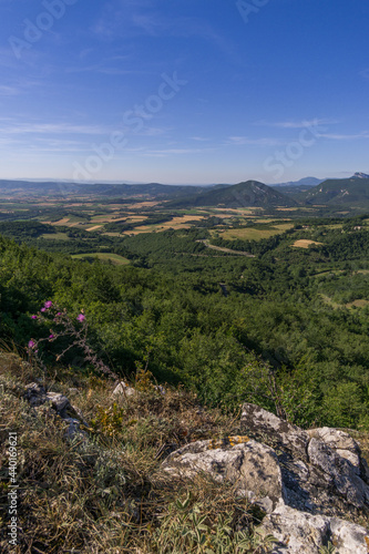 landscape in Provence with forest from viewpoint near Eyzahut, France © Sebastian