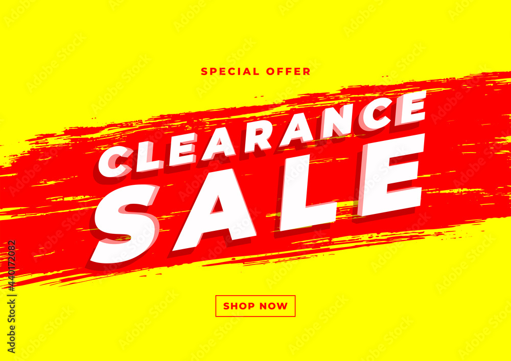 Special offer Clearance sale banner template. - obrazy, fototapety, plakaty 