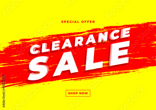 Special offer Clearance sale banner template.