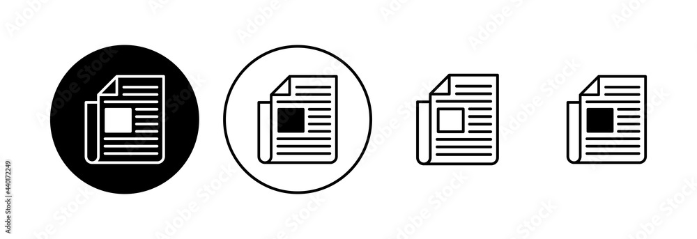 Newspaper icon set. news paper vector sign Newspaper icon set. news paper vector sign