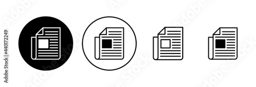 Newspaper icon set. news paper vector sign