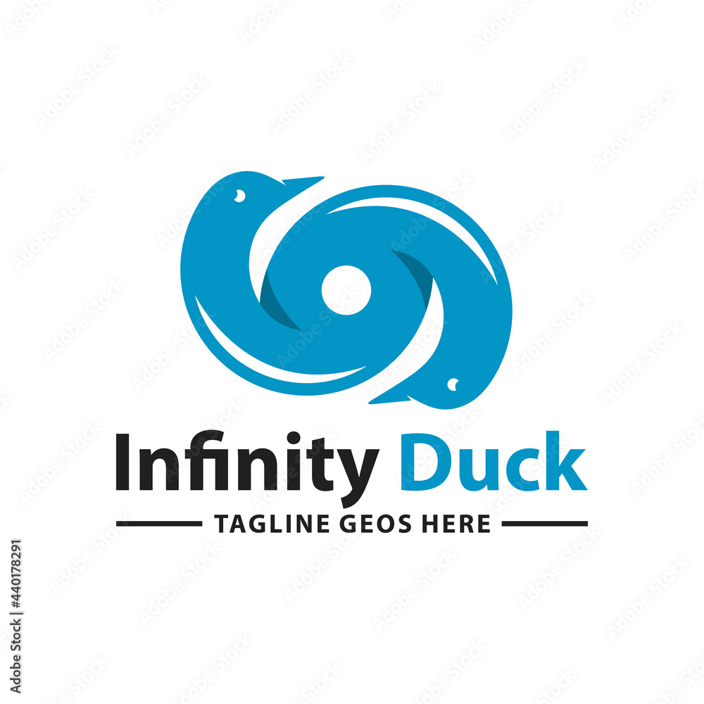 duck infinity logo design duck infinity logo design