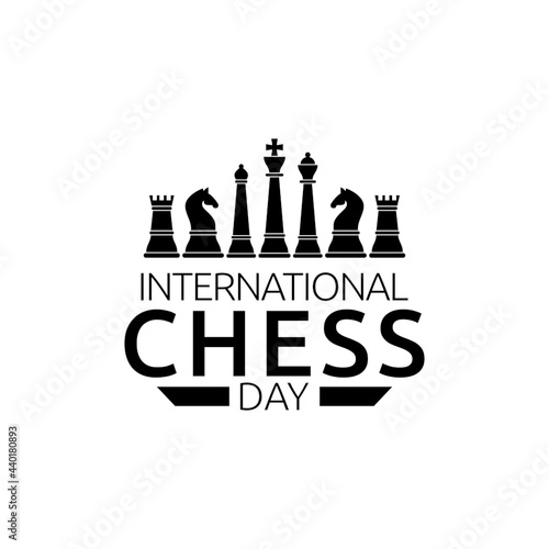 vector graphic of international chess day good for international chess day celebration. flat design. flyer design.flat illustration.