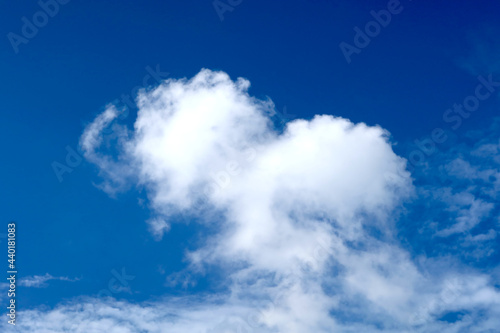 Blue sky with beautiful natural white clouds background