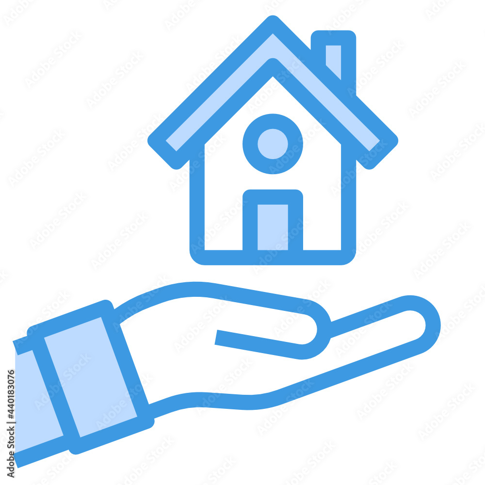 House blue outline icon