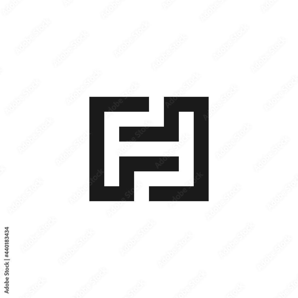 FH letter initial square ornament logo design inspiration FH letter initial square ornament logo design inspiration
