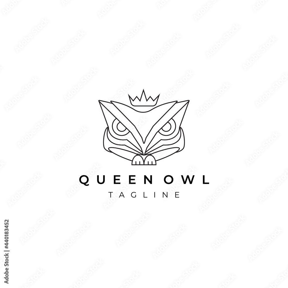 queen owl logo line art vector illustration design creative nature minimalist monoline outline linear simple modern queen owl logo line art vector illustration design creative nature minimalist monoline outline linear simple modern