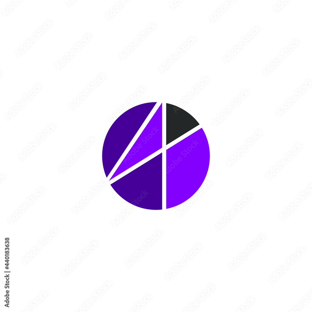ILLUSTRATION NUMBER FOUR CIRCLE FLAT COLOR LOGO DESIGN VECTOR ILLUSTRATION NUMBER FOUR CIRCLE FLAT COLOR LOGO DESIGN VECTOR