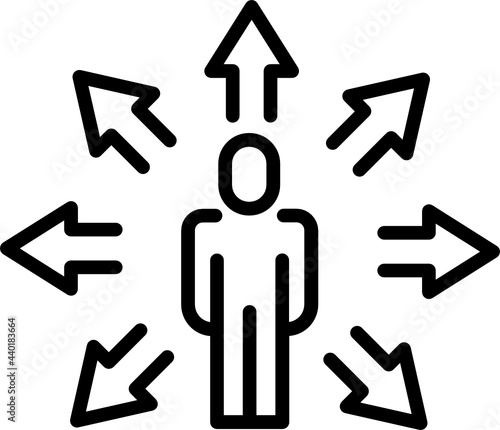 distributed minimal line icon