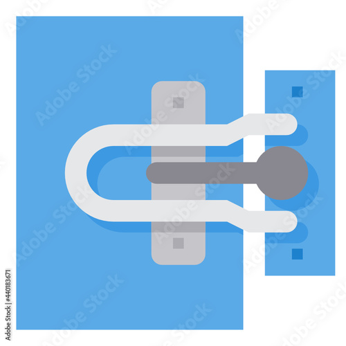 Door Lock flat icon