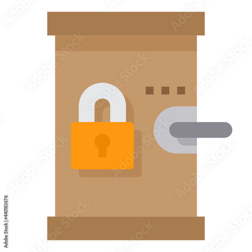Door Lock flat icon