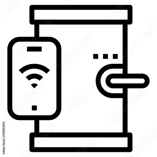 Door Lock outline icon