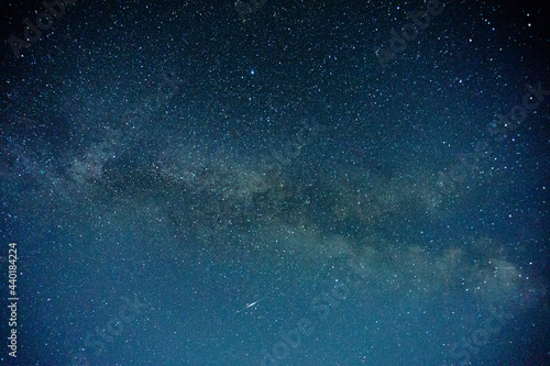 Sky with stars and galaxy