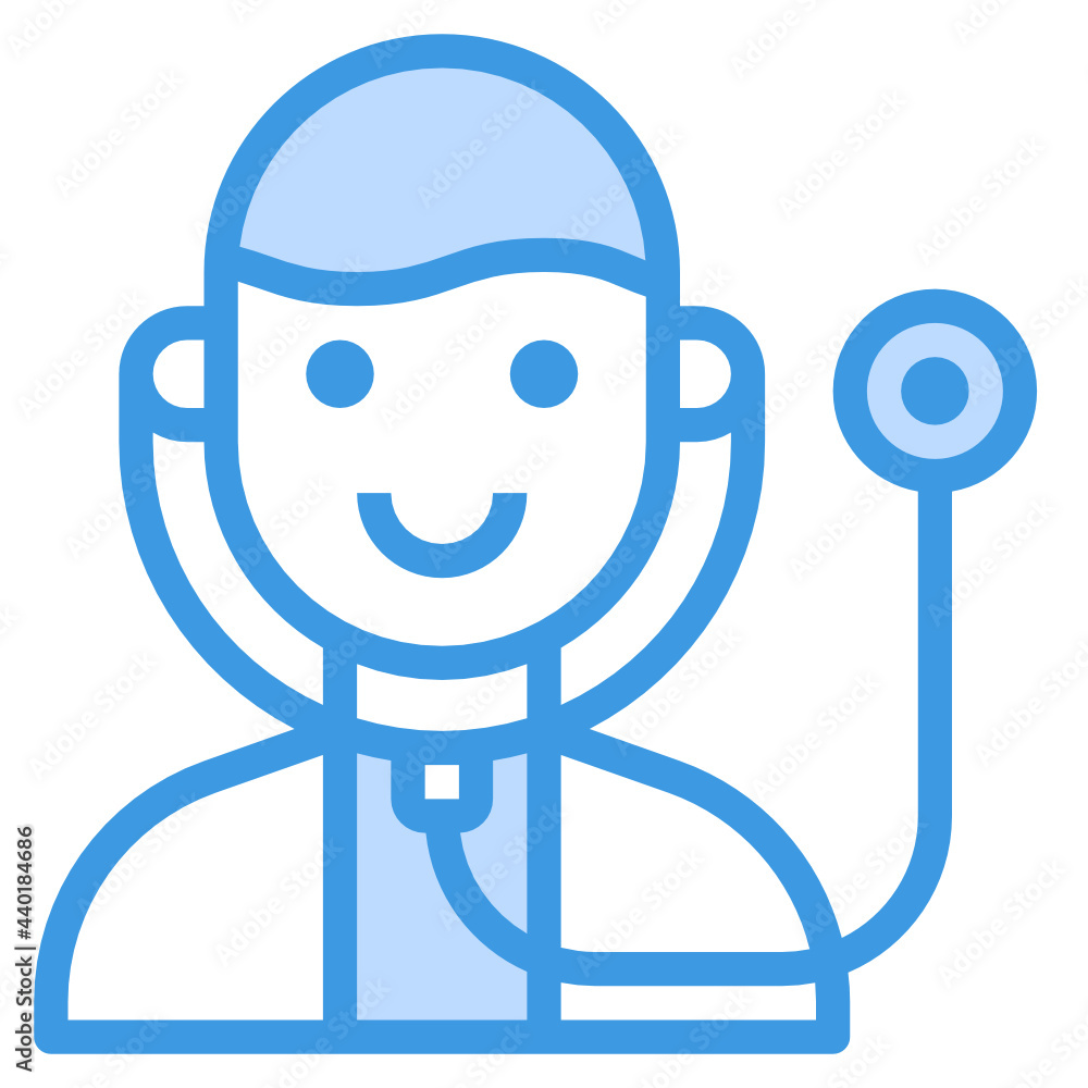 Doctor blue outline icon Doctor blue outline icon