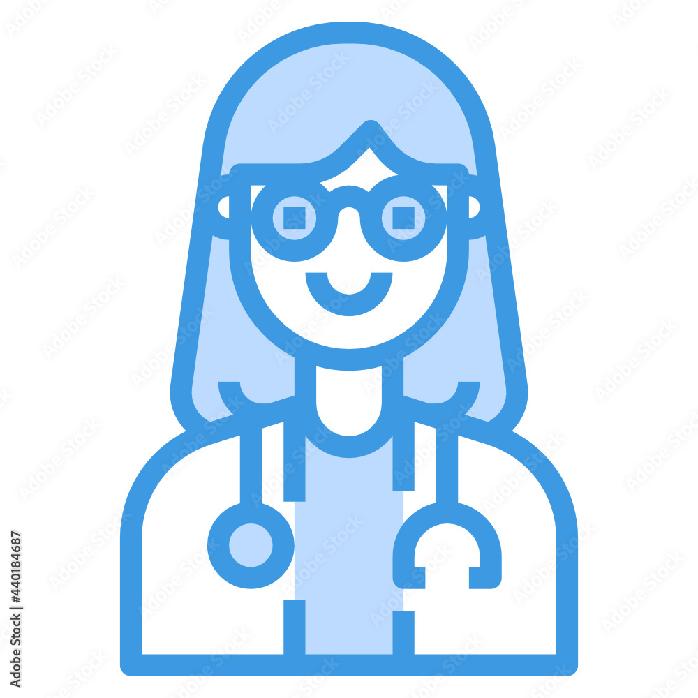 Doctor blue outline icon Doctor blue outline icon