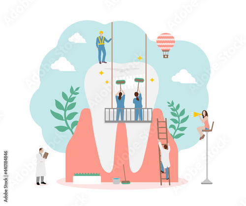 Dental health care concept vector illustration