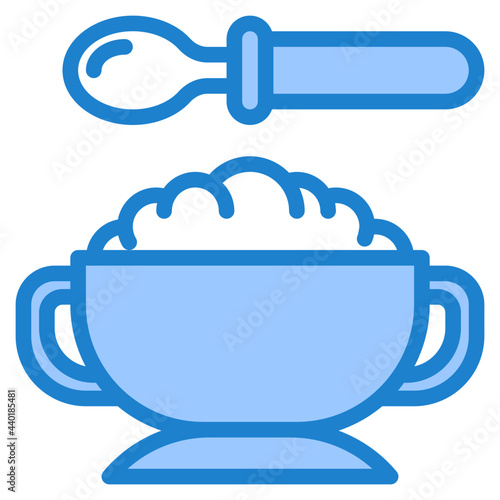 Baby food blue style icon