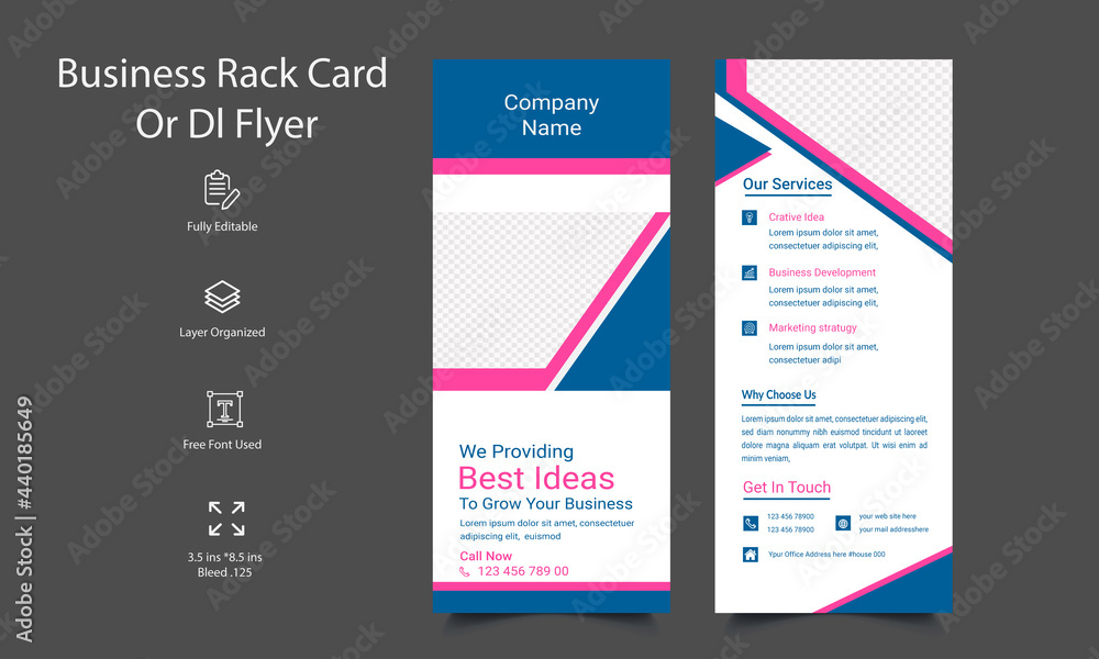 Corporate Rack card dl Flyer Roll-up Banner template