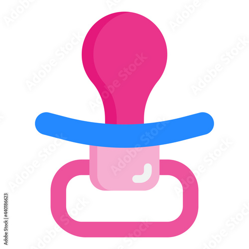 Pacifier flat style icon