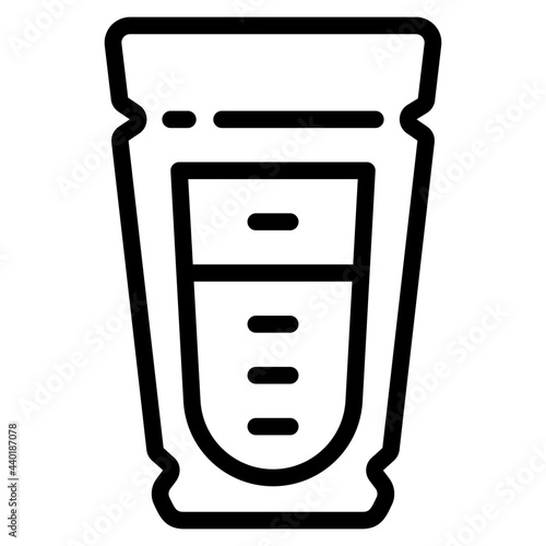 Milk bag outline style icon