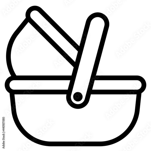 moses bucket outline style icon