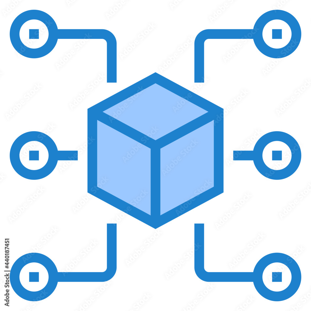 Obraz premium Packet blue style icon