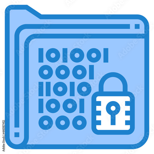 Encrypt blue style icon