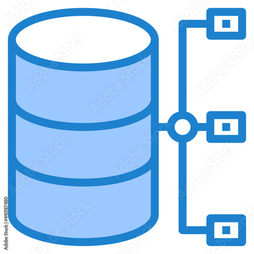 Storage blue style icon photo